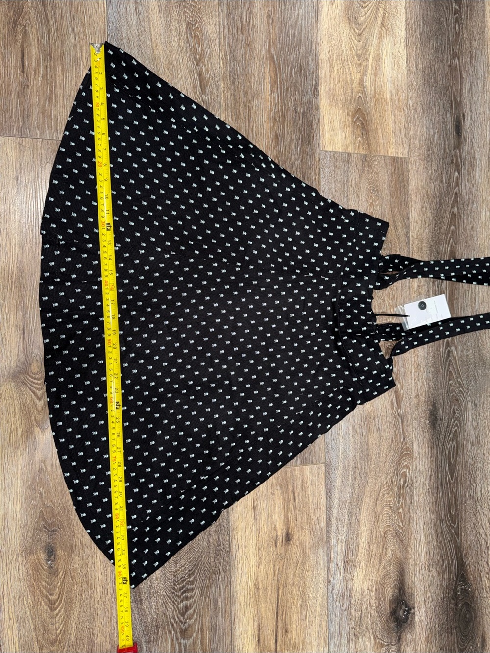 NWT🖤Unique Vintage 60s Black Crossbones Print Suspender Ruth Flare Skirt Large - Picture 13 of 15